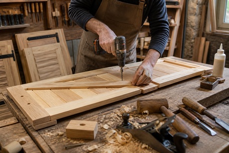 fabrication d un volet bois