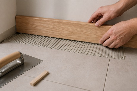 coller bois sur carrelage